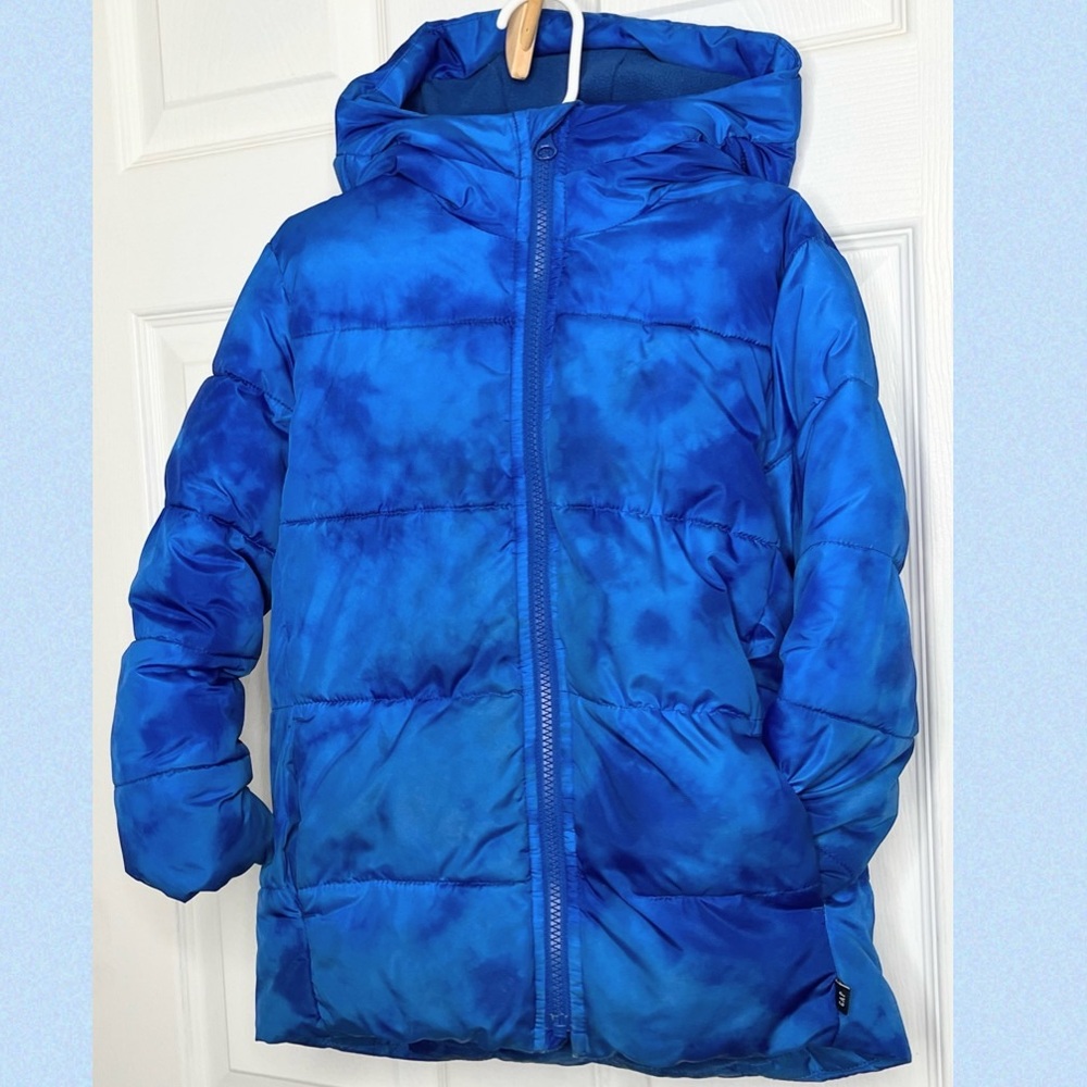 Youth Gap Cold Control Blue Hooded Puffer Winter Coat Boys size X-Small